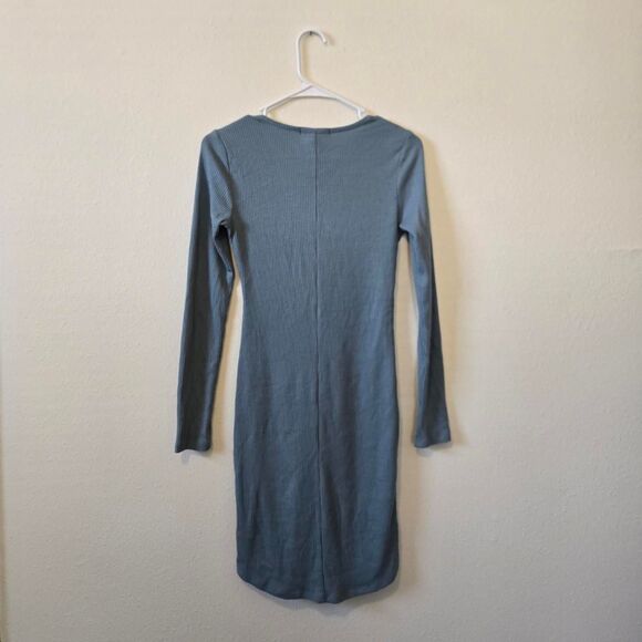 Women's Forever 21 Ribbed Body Con Fitted Long Sleeve Midi Dress Small - Picture 4 of 5